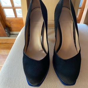 COLE HAAN NIKE AIR Black calf hair pumps